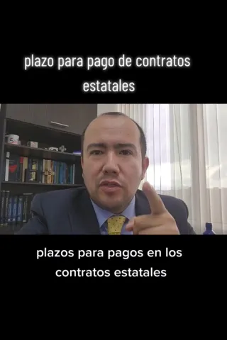 Plazo para pagar contrato estatal